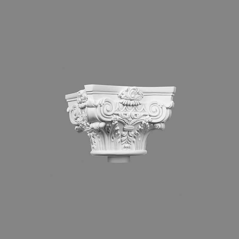 Capitel corintian decorativ C1000-2W, pentru coloanele C3000W si C4000W, Ø 16 x 29 x 20.7 cm, Mardom Decor 20.7